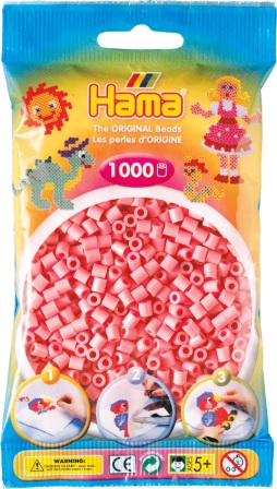 Hama perler - midi - 1000 stk - lyserød 06