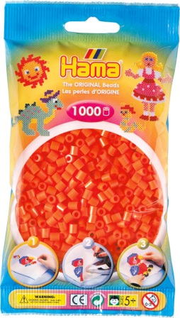Hama perler - midi - 1000 stk - orange 04