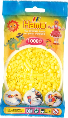 Hama perler - midi - 1000 stk - pastel gul 43
