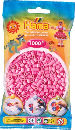 Hama perler - midi - 1000 stk - pastel pink 48