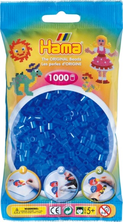 Hama perler - midi - 1000 stk - blå 15