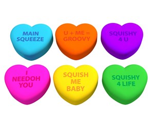 NeeDoh Fidget Bolde Teenie Squuueeze Hearts - 3-pakke