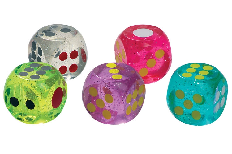Hoppebold Terning - 4 cm - assorterede farver
