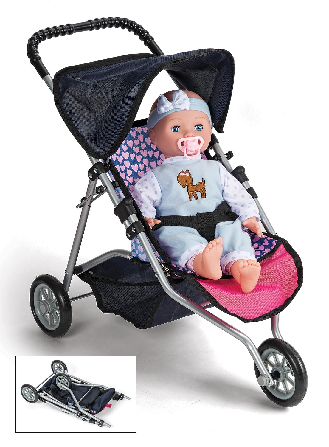 My baby joggingvogn med 3 hjul - blå
