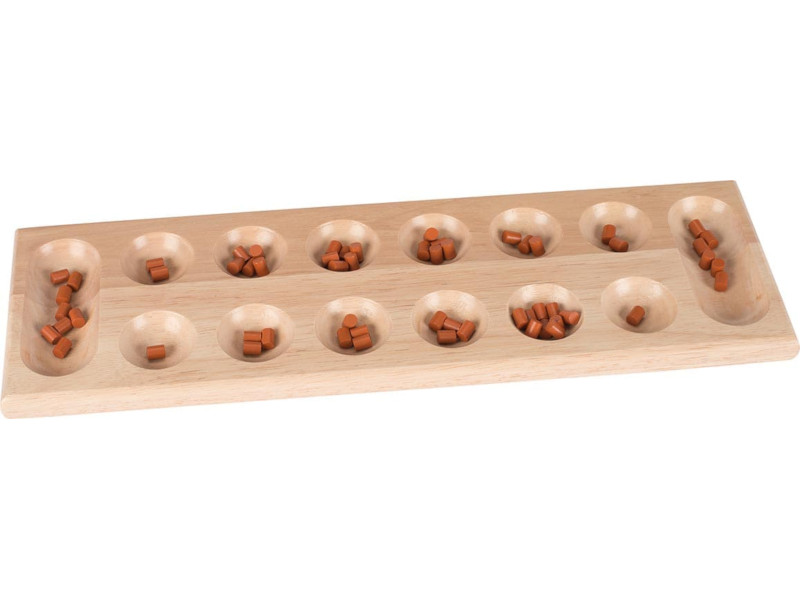 Kalaha Spil i Træ - 45 x 15 cm - Goki