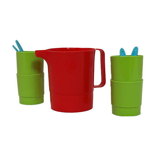 Kande med krus i plastik