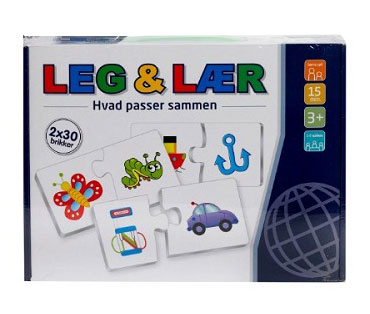 Leg og Lær - Hvad passer sammen - 2 x 30 brikker