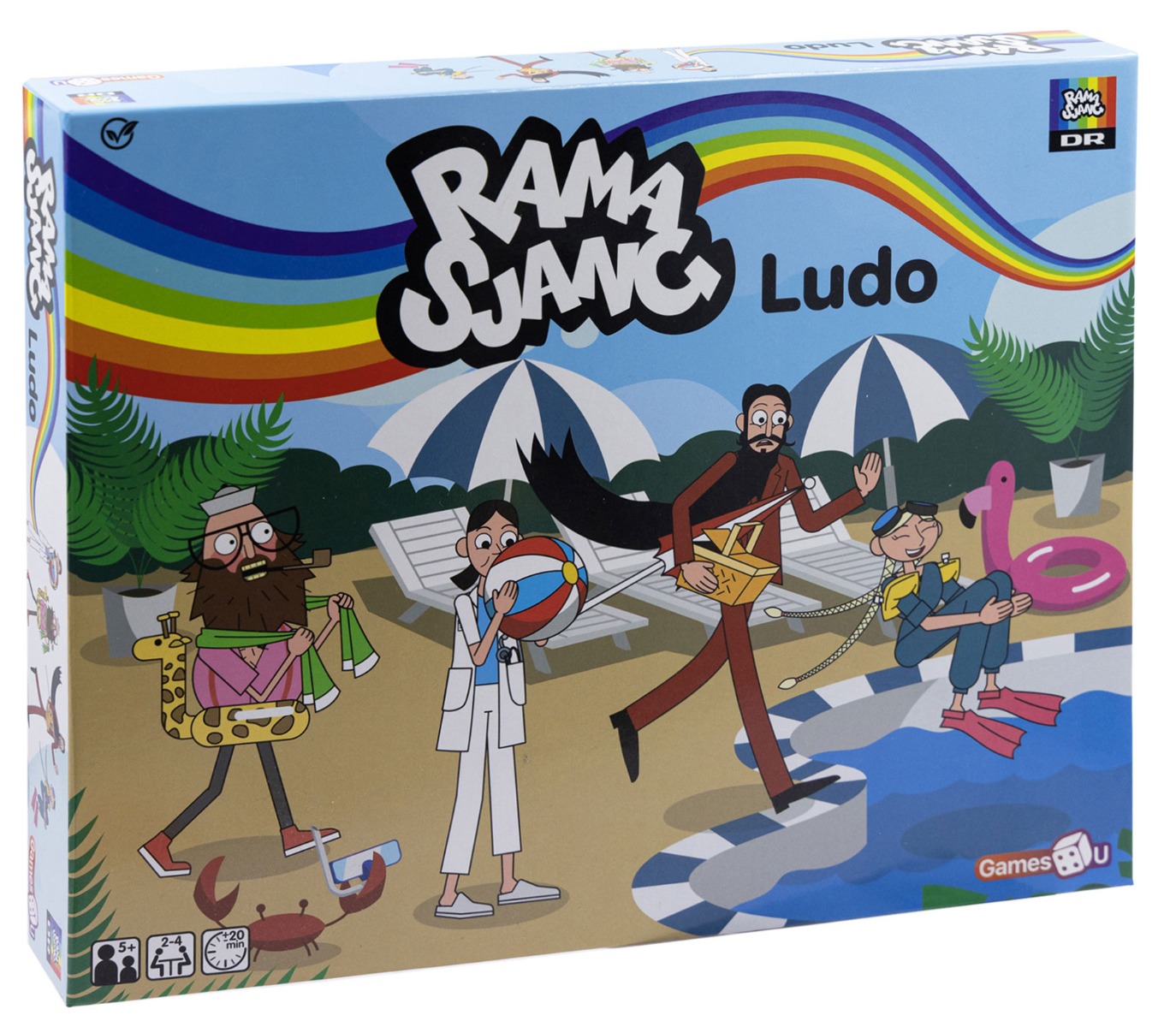 Klassisk Ludo med de kendte figurer fra Ramsjang