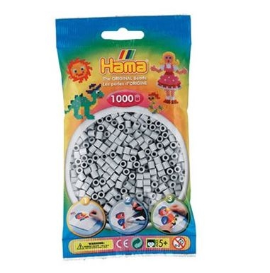 Hama perler - midi - 1000 stk - lys grå 70