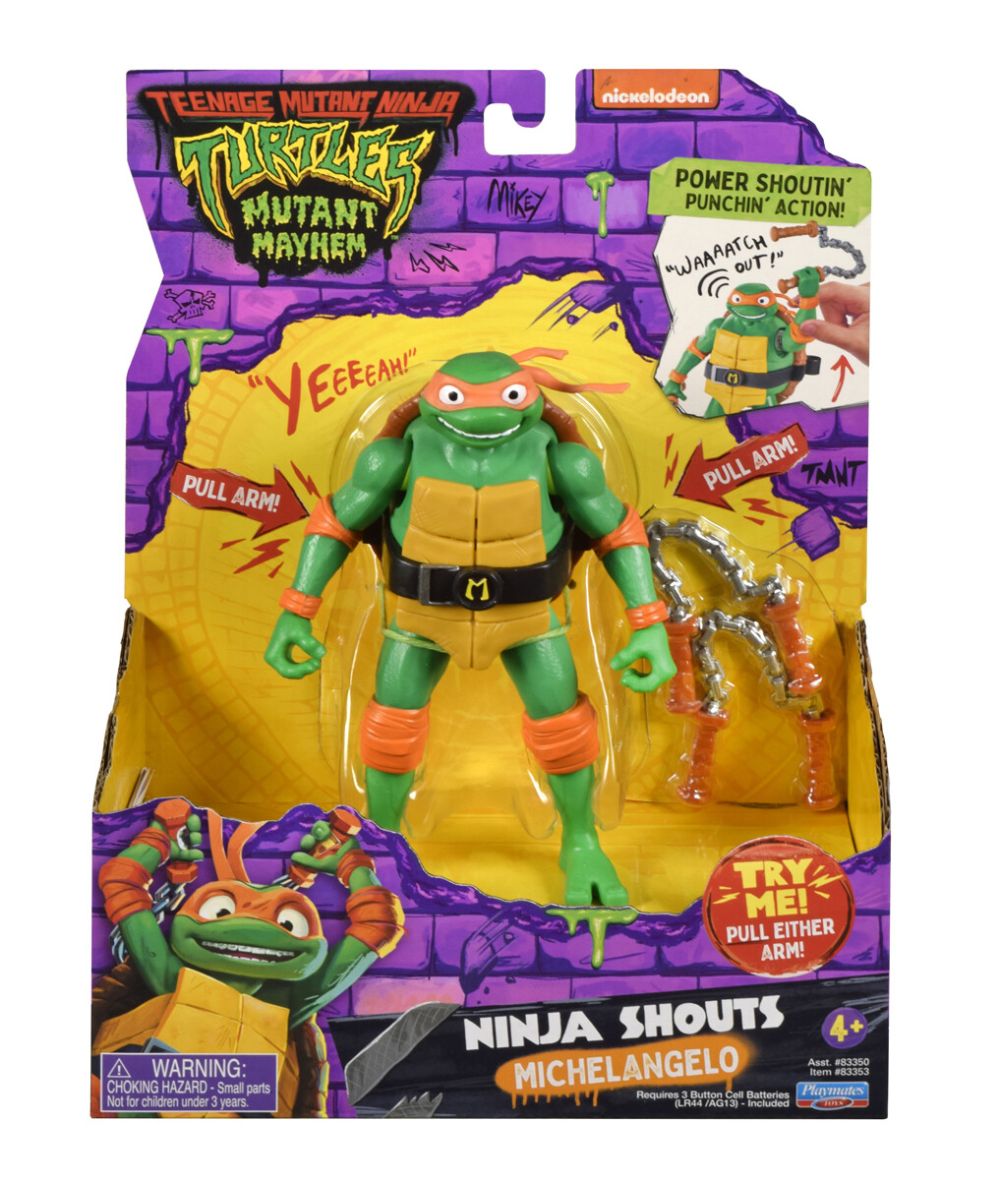  Turtles Mutant Mayhem Power Sounds 14cm-Michelangelo