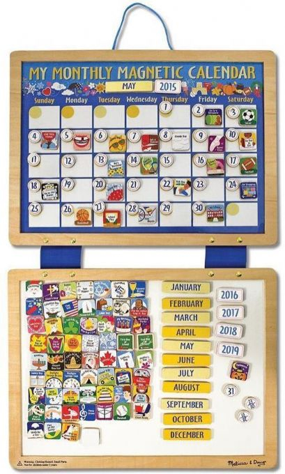 Magnetisk Kalender på engelsk
