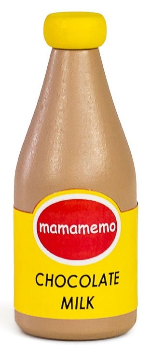 Mamamemo Chokolademælk på flaske - legemad i træ