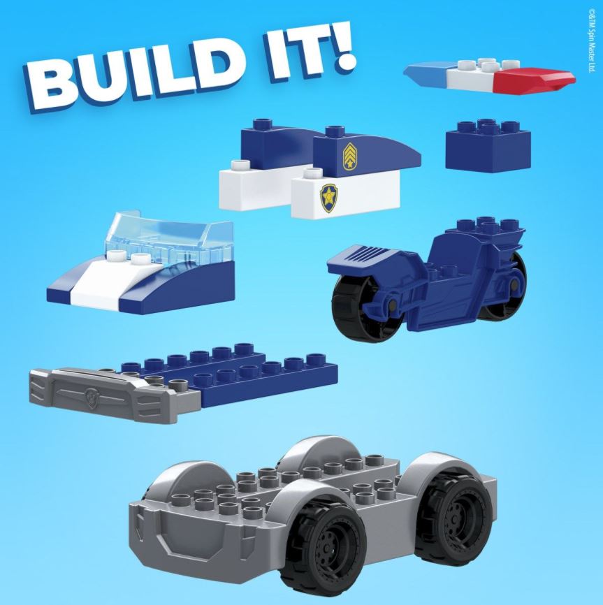 Mega Bloks Junior Builders- Paw Patrol Chases Police Cruiser