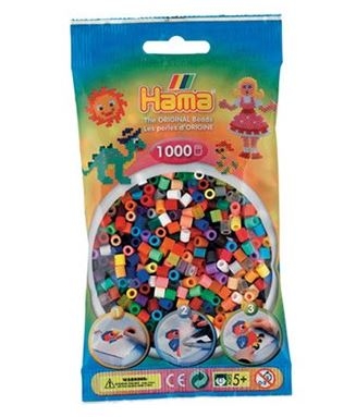 Hama perler - midi - 1000 stk - 68 farver mix (68)