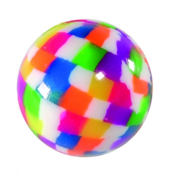 Neon Mosaik hoppebold - Ø 4,5 cm
