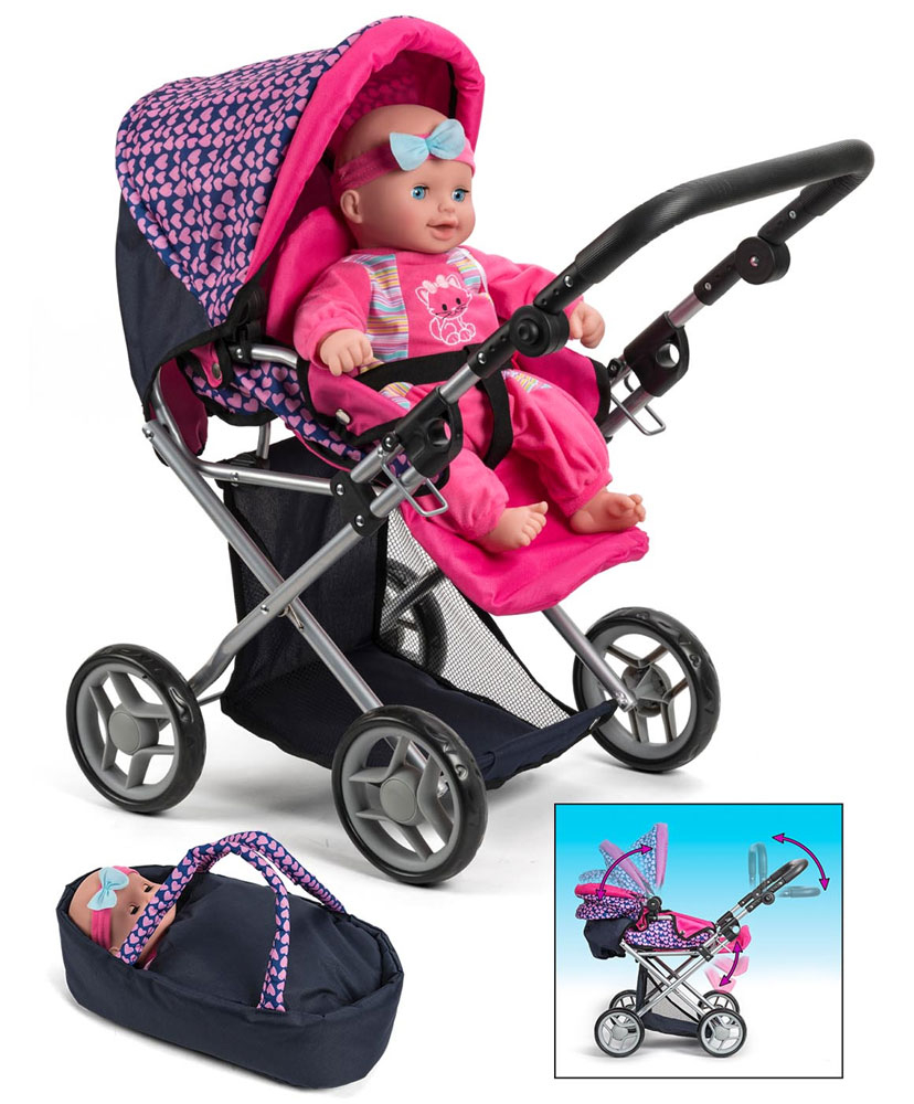 My Baby 3-i-1 Dukkevogn, klapvogn og lift