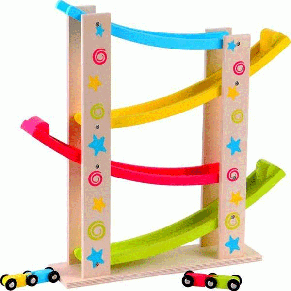 New Classic Toys Bilbane - Stjerner m. 2 bil-tog
