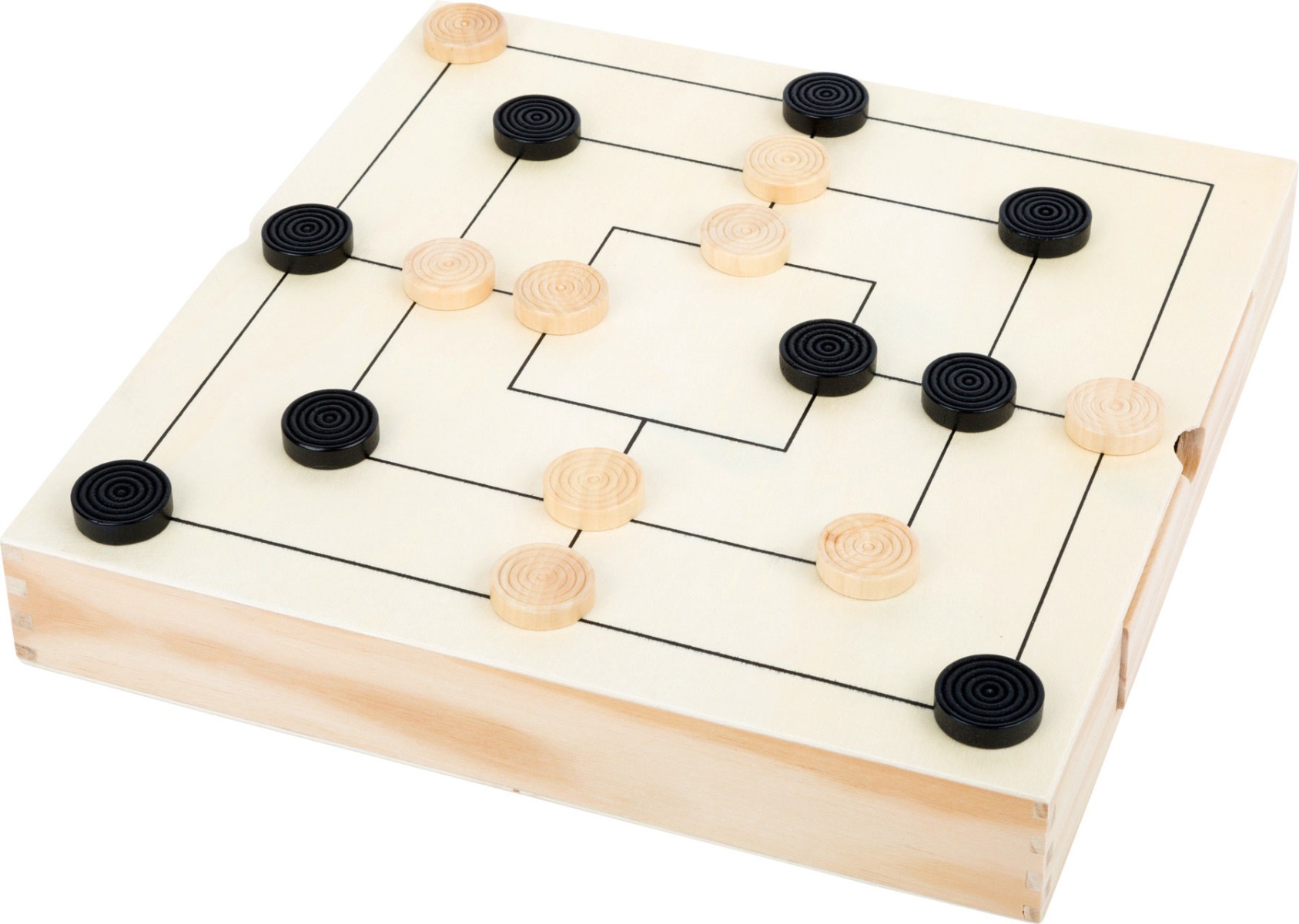 Small Foot 3-i-1 Skak, Dam og mølle og Nine Men's Morris