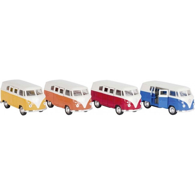 VW Transporter T1 bus m. pullback - Assorteret Farver