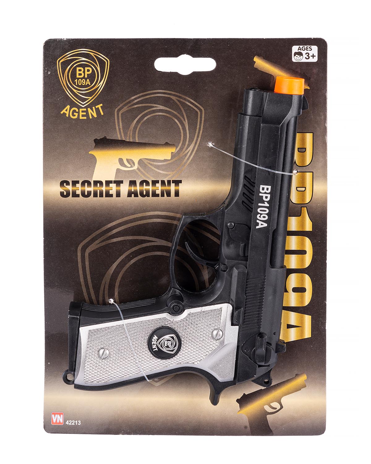 Gonher AGENTPISTOL BP 109A m. LYD OG LYS - legetøjspistol