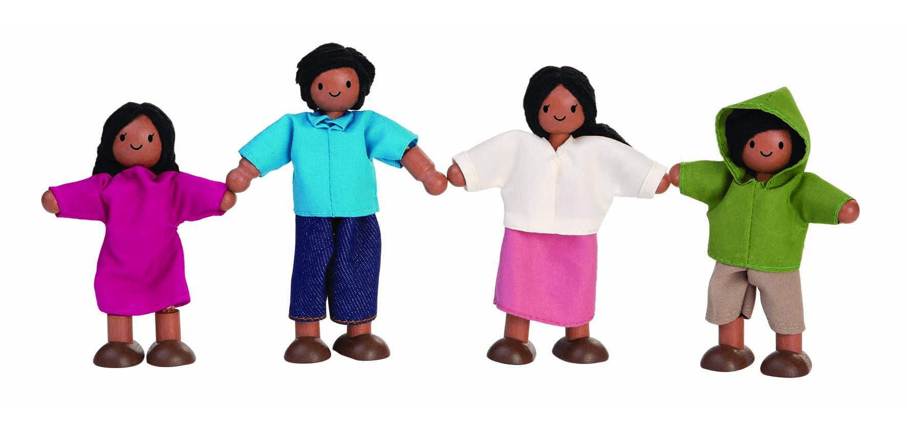 Plantoys Dukkefamilie med mor, far og 2 børn