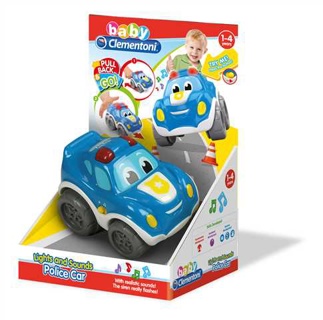 Clementoni Baby Politibil m. Pullback - lyd og lys