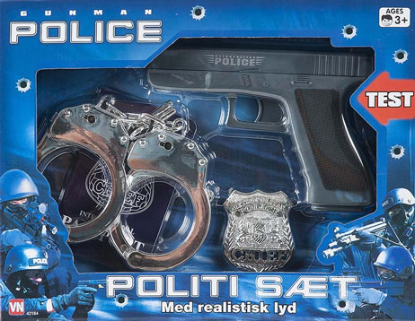 Politisæt m. Glock 17 og håndjern