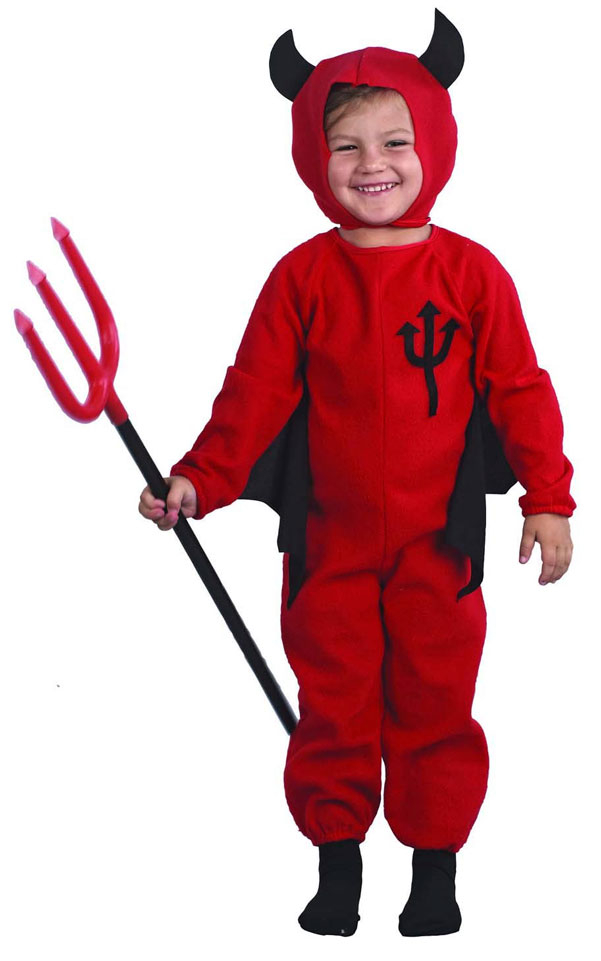 Rio Djævel med Hale 104 cm - Halloween Udklædning