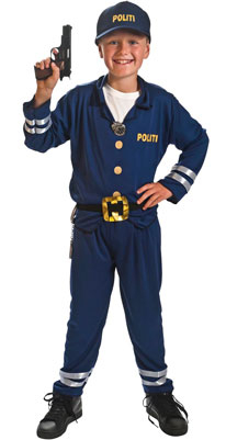 Rio Politimand udklædning - 120 cm