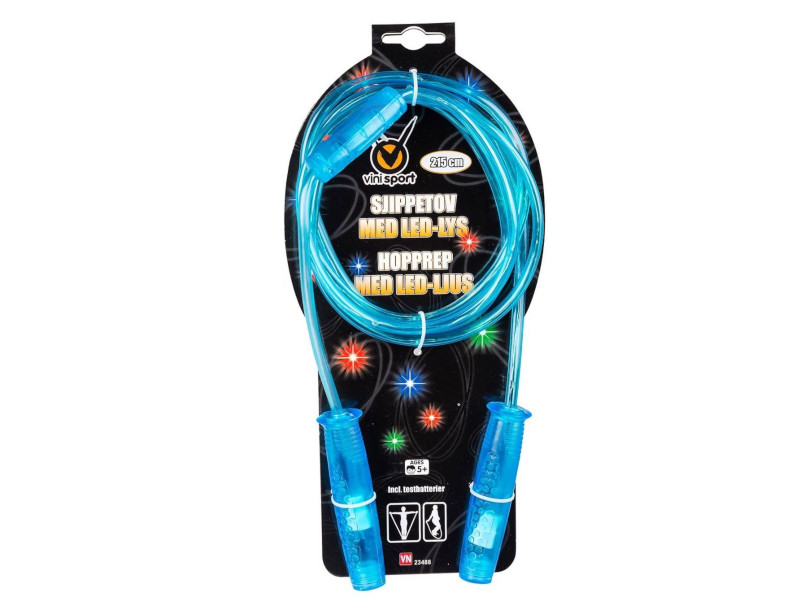 Sjippetov 215 cm m. LED Lys- Blå