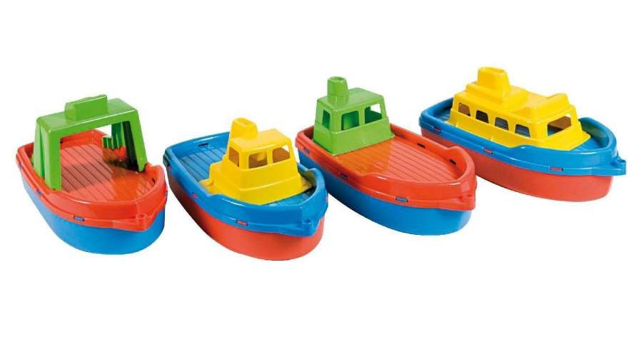 Plastik skib assorteret