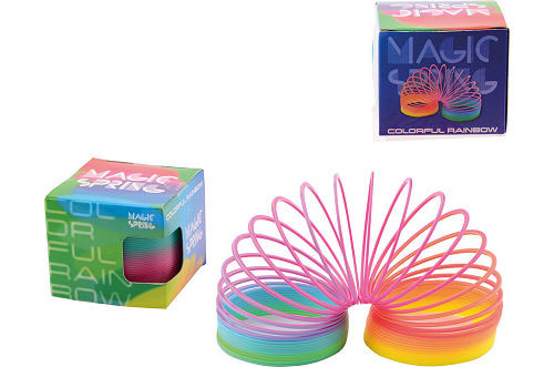 Slinky fjeder i regnbue farve