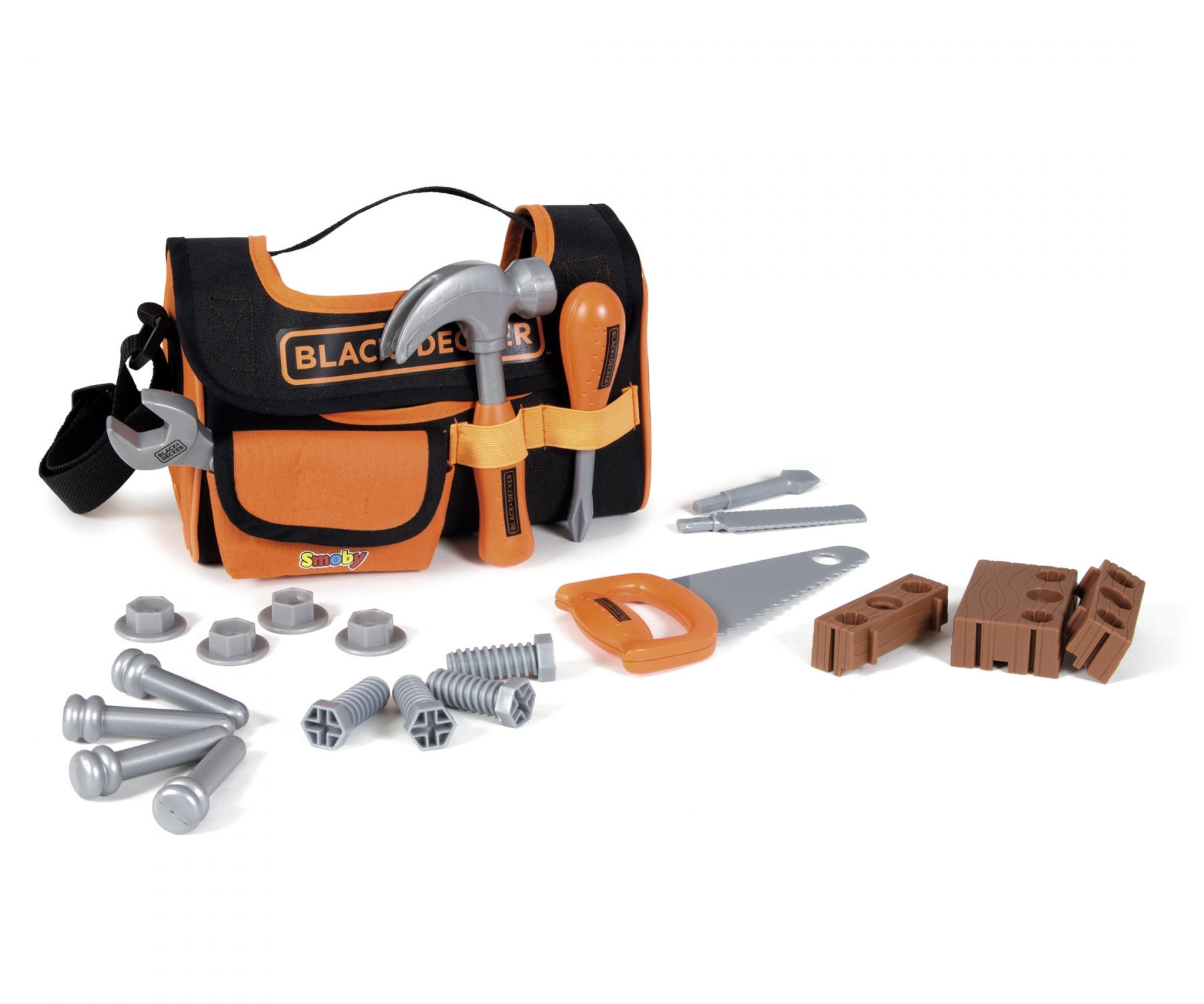 Black & Decker værktøjskasse i stof m. værktøj til børn