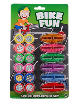 Bike fun egern reflektorer til børnecyklen - 18 stk.