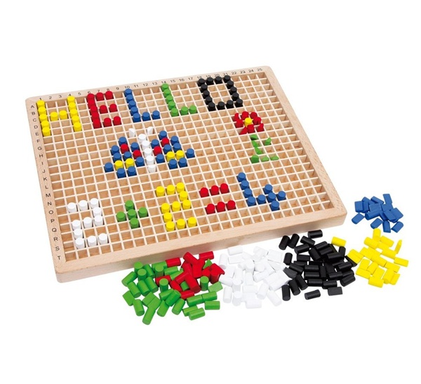 Small Foot Mosaik med stifter - 500 brikker