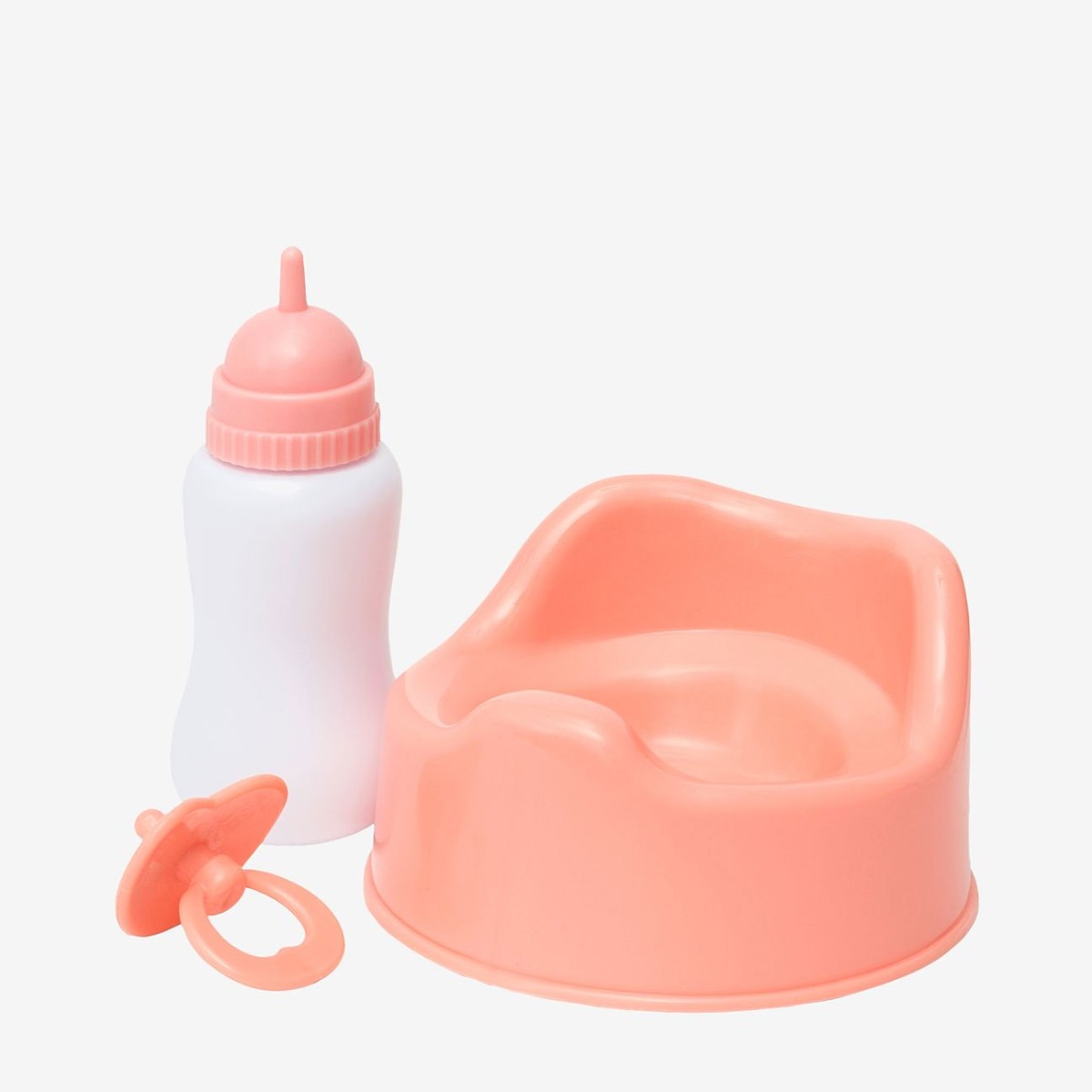 Lundby dukketilbehør sut, flaske og potte