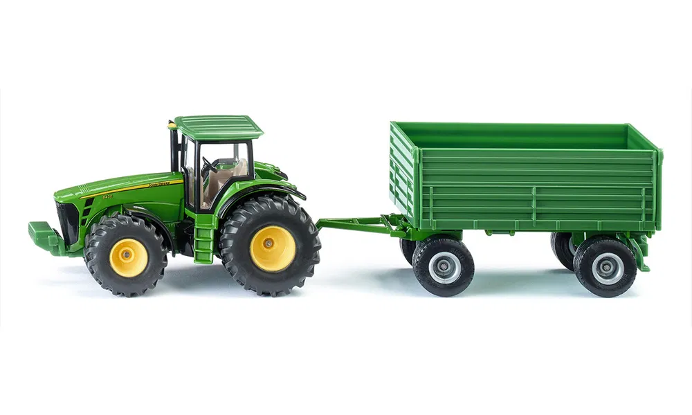 Siku John Deere traktor med trailer 1:50