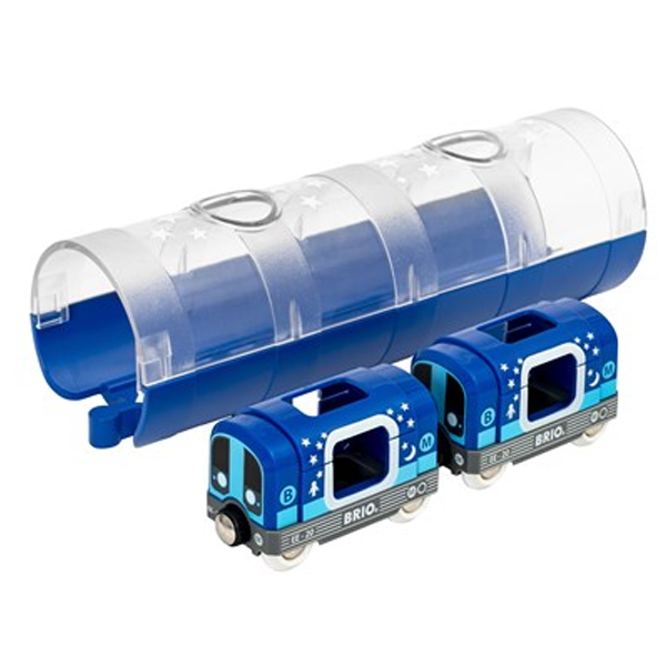 Brio metrotog med tunnel