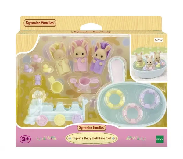 Sylvanian families Baby Trillinge badesæt