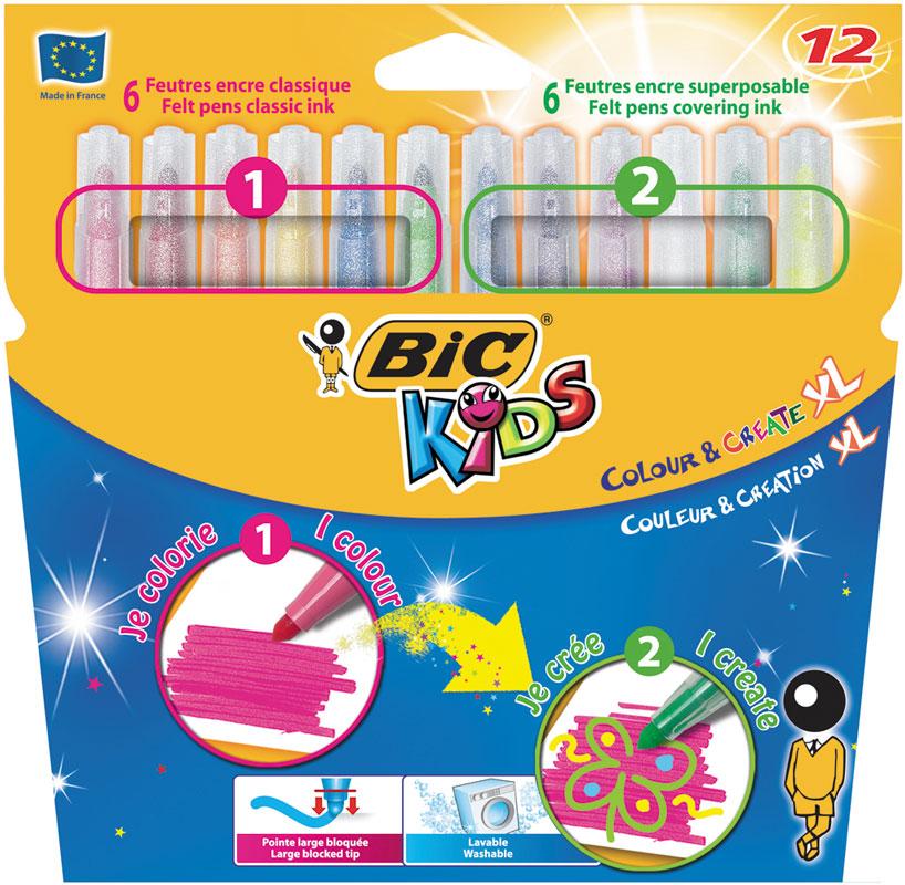 Bic Kids Trylletusser XL  - 12 stk