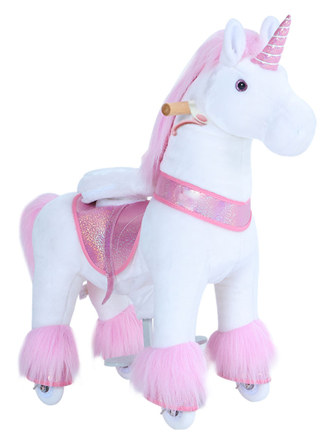 PonyCycle Medium Mekanisk Enhjørning - pink