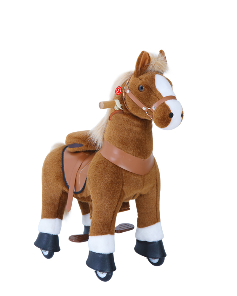 PonyCycle small Mekanisk Pony brun med hvide hove