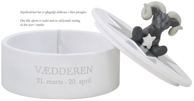 Kids By Friis stjernetegns smykkeskrin - Vædderen
