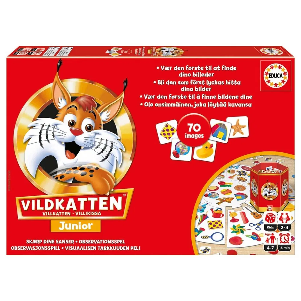 Vildkatten Junior Brætspil - 70 brikker