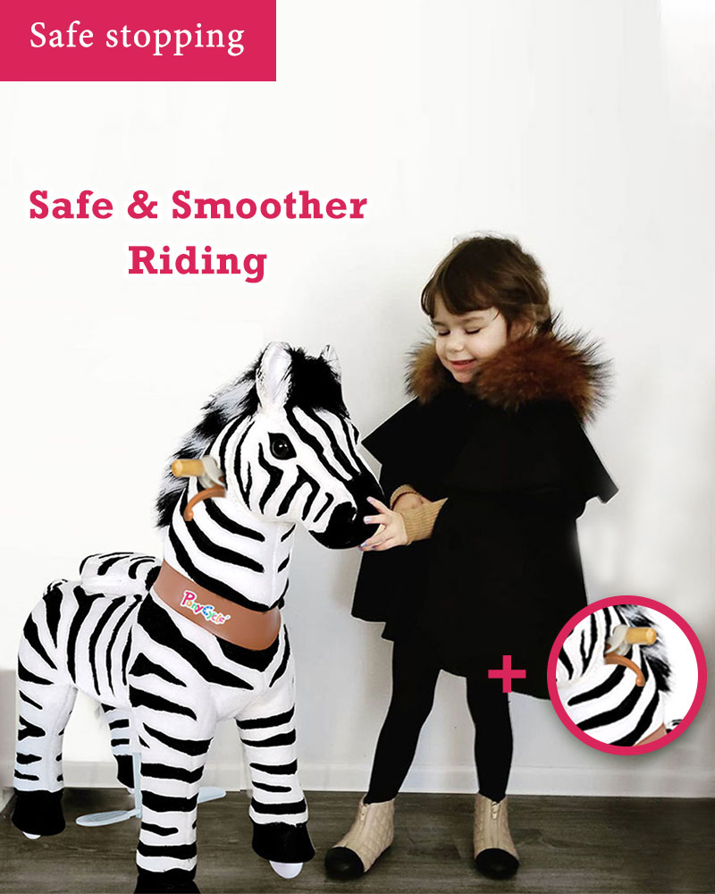 PonyCycle Medium Mekanisk Pony  Zebra